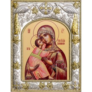 Владимирская икона БМ (14х18), серебро
