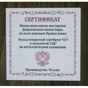 Владимирская икона БМ (14х18), серебро