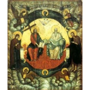 Новозаветная Троица - Сопрестолие (копия старинной иконы)