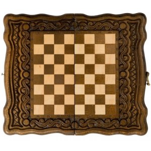 Шахматы + нарды резные "Бриз" 30, Haleyan