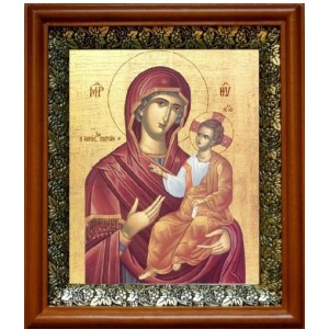 Григориатская икона Божией Матери, светлый киот