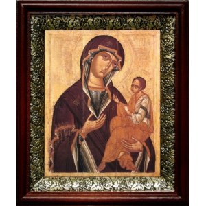 Грузинская икона Божией Матери, тёмный киот
