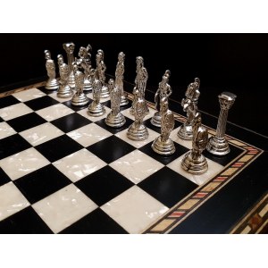 Шахматы "Илиада мини" венге антик