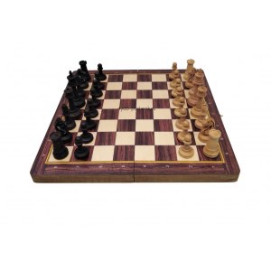 Шахматы утяжелённые Турнирные с фигурами из бука в доске люкс 50