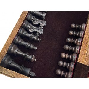 Шахматы Ход Короля махагон 45 с фигурами из бука Стаунтон