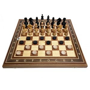 Шахматы Гамбит 3 в 1 "Гамбит" new махагон