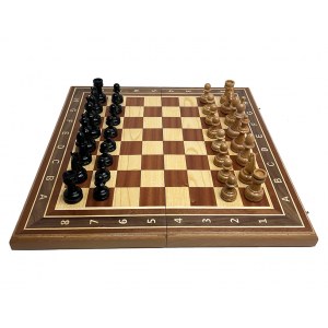 Шахматы Гамбит 3 в 1 "Гамбит" new махагон