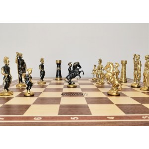 Шахматы "Македонская битва" в ларце "Гамбит" 45