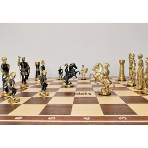 Шахматы "Македонская битва" в ларце "Гамбит" 45