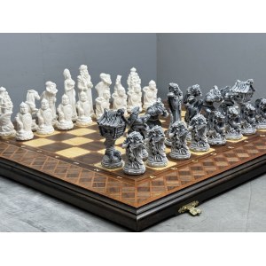 Шахматы 3 в 1 подарочные с фигурами Сказки